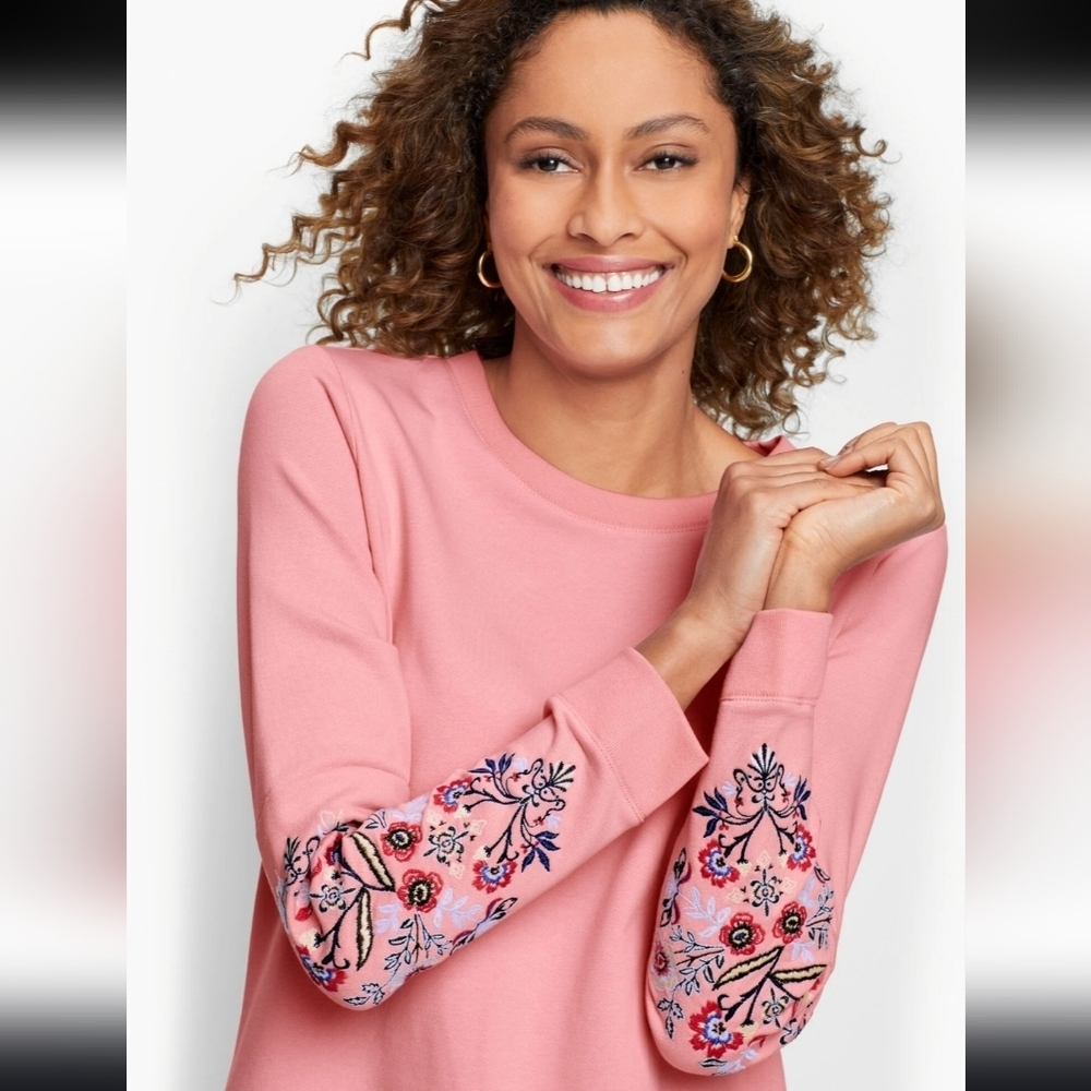 Talbots Embroidered Sweatshirt - Picture 2 of 6